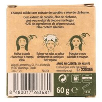 Champô sólido óleo de cannabis